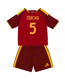 AS Roma Evan Ndicka #5 Maglia Gara Casa Repliche 2026-27 Bambino Maniche Corte AS Roma Evan Ndicka #5 Maglia Gara Casa Repliche 2026-27 Bambino Maniche Corte